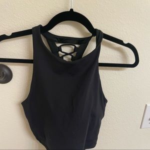 Alo yoga black cropped tank